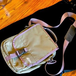 Unisex Crossbody shoulder bag. Messenger bag. MEC. Army green